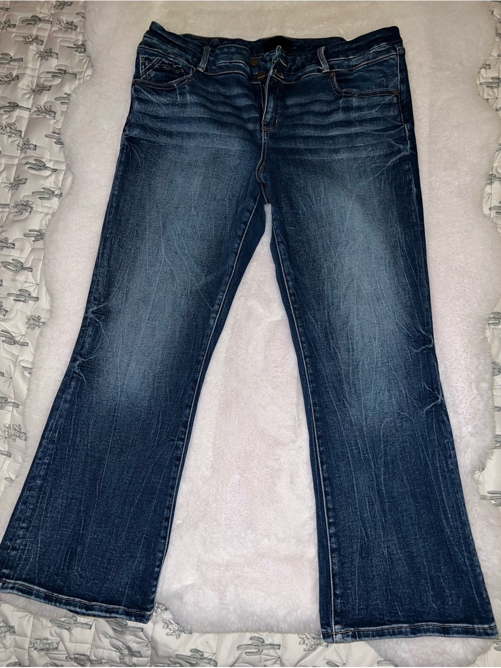 Buckle 36 x 30 Dark Blue Boot Cut Jeans